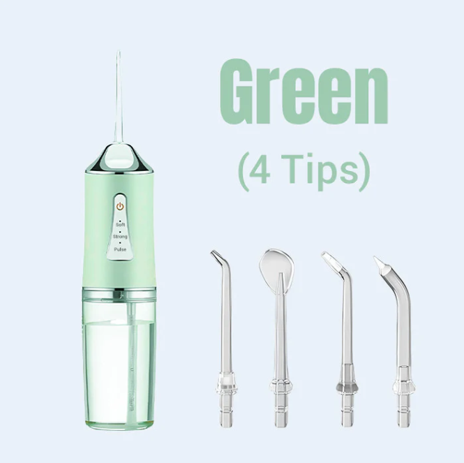 💦 Powerful water spray anytime, anywhere—a portable water flosser that easily fits in your backpack! 🎒🚗