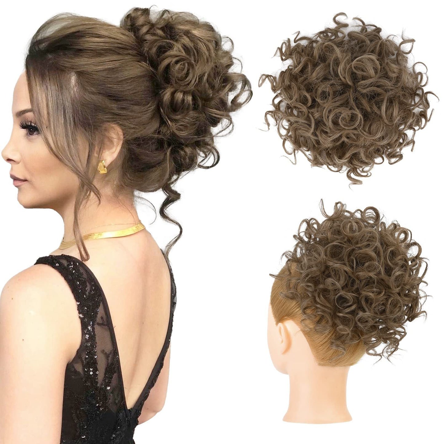 ✨Chignon morbido, corto e riccio con elastico