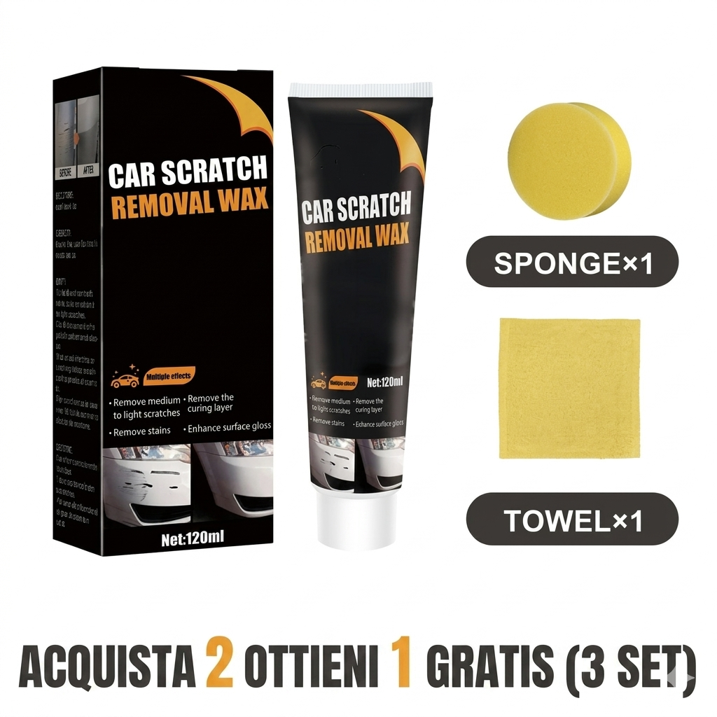 🚗✨Addio graffi, senza andare dal carrozziere! - Pasta lucidante per auto per ridurre i graffi 💥Per vernici nere e chiare