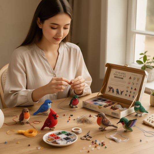 💸Riduzione di prezzo a tempo limitato🐦Il tuo nuovo hobby preferito è arrivato! -- Kit fai da te per creare piccoli animali 3D con perline