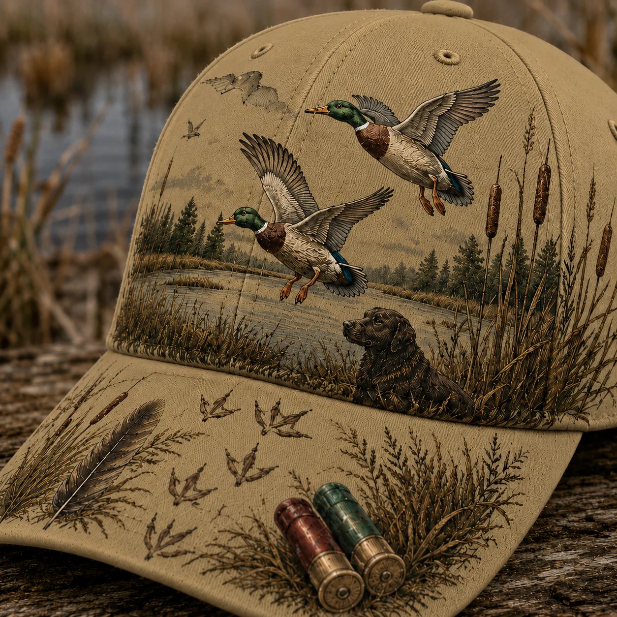 🌾🦆 Cappellino Wild & Ready: Più di un Cappellino, Un Tributo alla Passione per la Caccia all'Anatra!