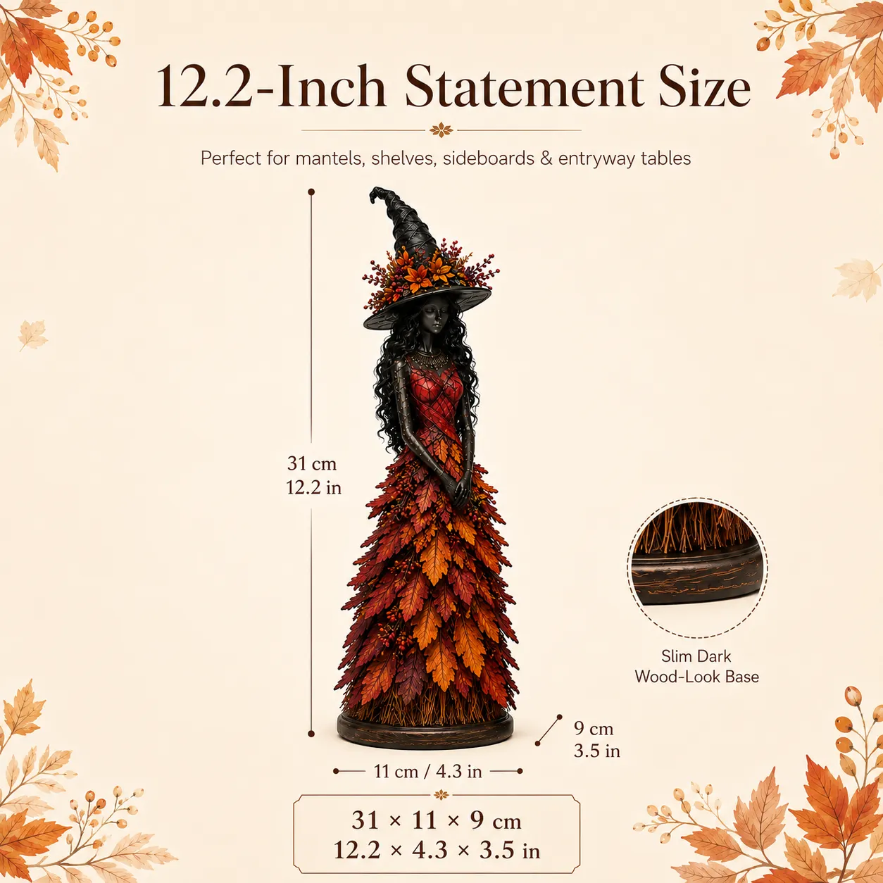 💥ULTIMO GIORNO SCONTO DEL 49% - 🧙 Statuetta Strega Autunno Incantato (📦Acquista 3, spedizione gratuita)