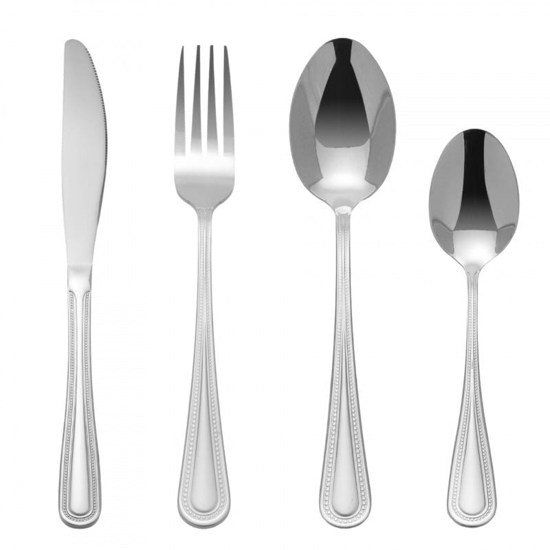 🍽️✨ Set di posate in acciaio inox da 4 pezzi--eleganza per ogni pasto