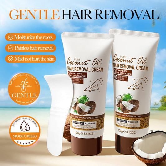 🥥 Crema Depilatoria all'Olio di Cocco – Pelle Liscia come la Seta in Pochi Minuti! 🧴