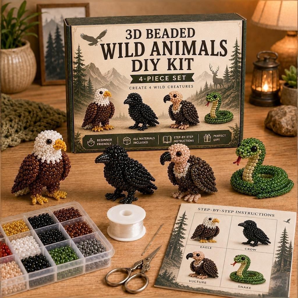 💸Riduzione di prezzo a tempo limitato🐦Il tuo nuovo hobby preferito è arrivato! -- Kit fai da te per creare piccoli animali 3D con perline