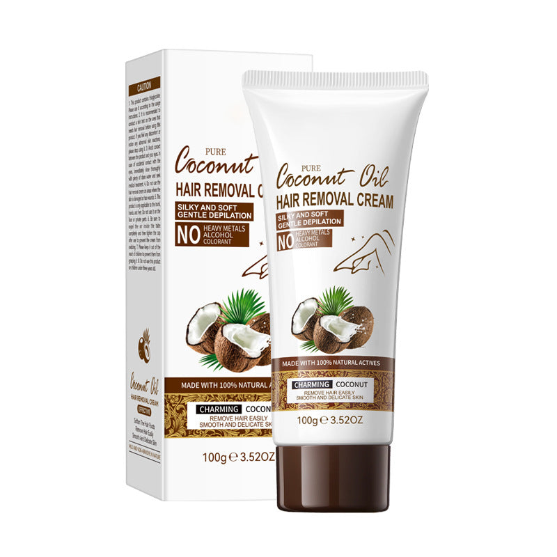 🥥 Crema Depilatoria all'Olio di Cocco – Pelle Liscia come la Seta in Pochi Minuti! 🧴