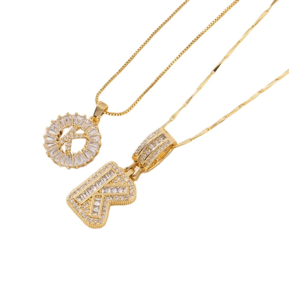 🎁Offerta di Capodanno, sconto del 50%💖 Set di 2 ciondoli con letter