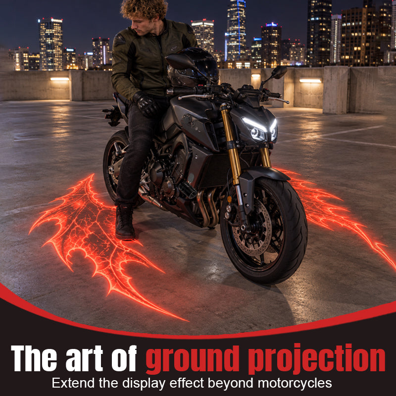 🏍️ Luci di proiezione ali del diavolo per moto