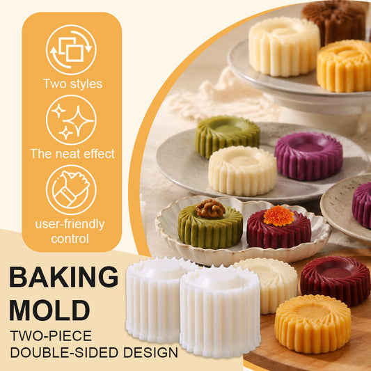 🍪🧁 Stampo per dolci 2 in 1 a doppia faccia — gira e cambia il motivo, dolci più eleganti in un attimo
