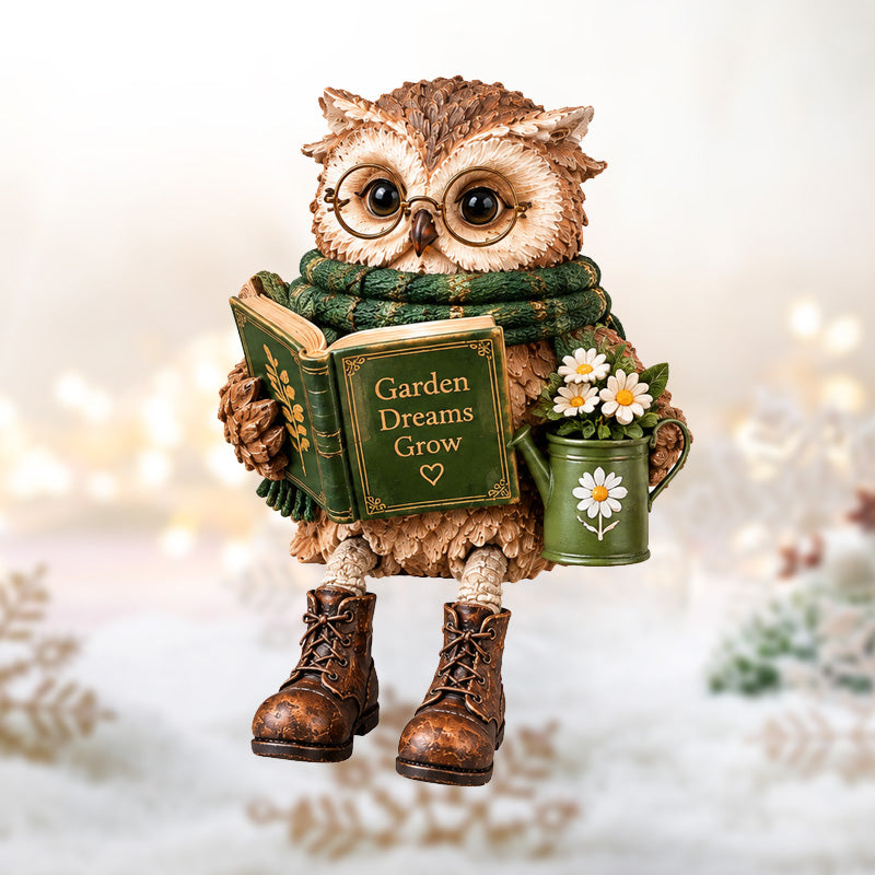 🦉💛 Gufo Lettore--Occhiali, Libro e un Cuore da Piccolo Topo di Biblioteca