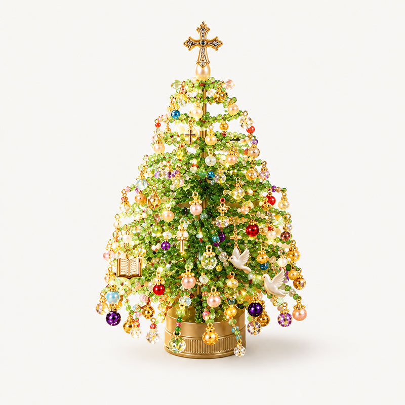 🎄✨ Kit fai da te per albero di Natale con perline – 🎅Crea la tua scintillante decorazione natalizia