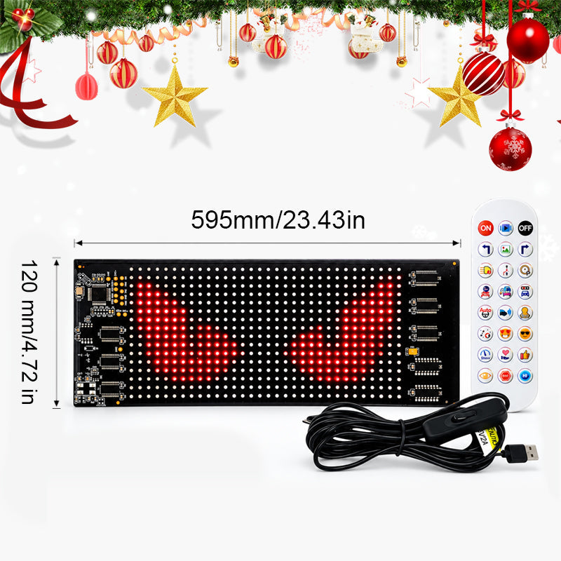 🎅 Display LED animato per auto – Porta lo spirito natalizio anche in viaggio