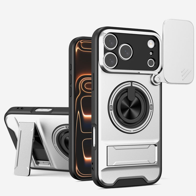 📱 Custodia 4in1 Smartphone--⚡Custodia antiuro con anello magnetico per iPhone 17 Pro Max, serie 16, 15, 14