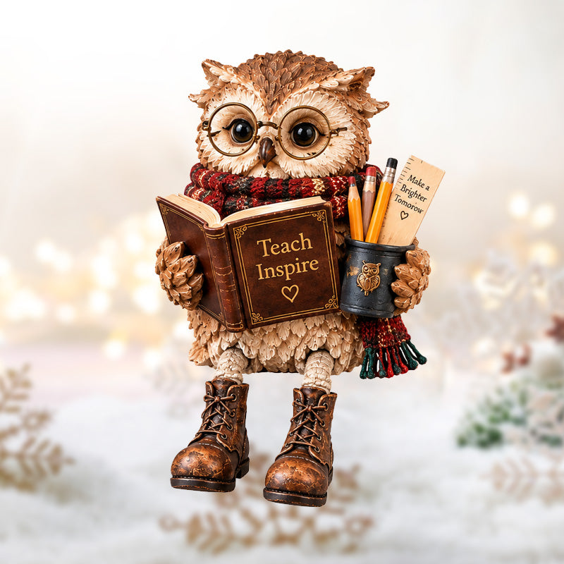 🦉💛 Gufo Lettore--Occhiali, Libro e un Cuore da Piccolo Topo di Biblioteca