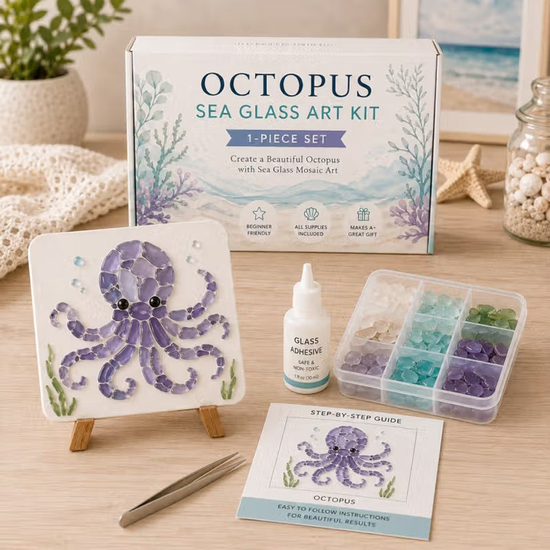 🌊✨ Kit artistico fai-da-te a tema oceano: crea uno splendido capolavoro a mosaico