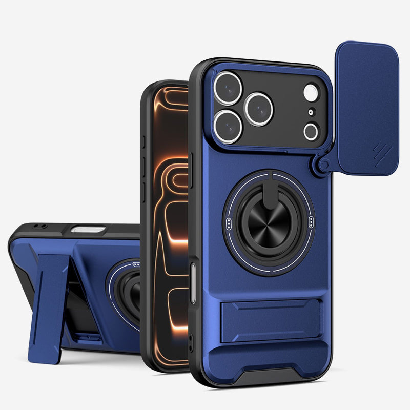 📱 Custodia 4in1 Smartphone--⚡Custodia antiuro con anello magnetico per iPhone 17 Pro Max, serie 16, 15, 14