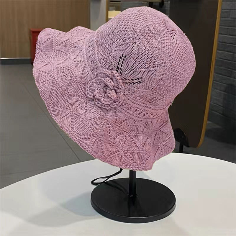 ✨Un connubio di stile e traspirabilità--🌸Cappello da pescatore traforato con motivi floreali