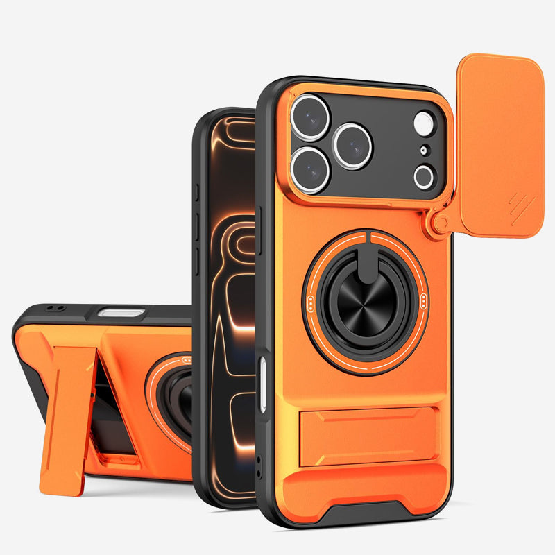 📱 Custodia 4in1 Smartphone--⚡Custodia antiuro con anello magnetico per iPhone 17 Pro Max, serie 16, 15, 14