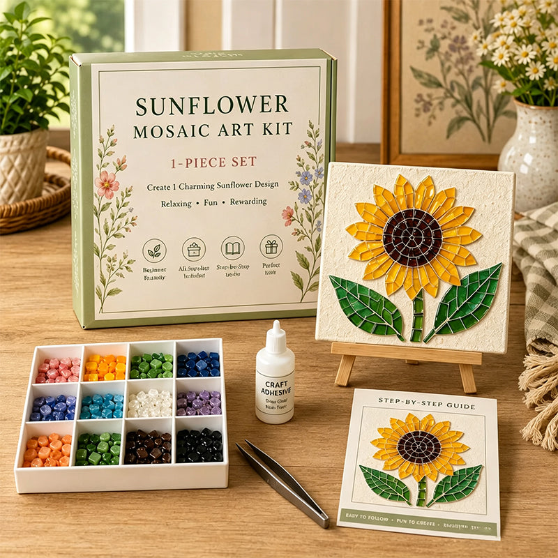 🌻🏡 Kit fai da te per mosaico da giardino in stile cottage: crea il tuo capolavoro