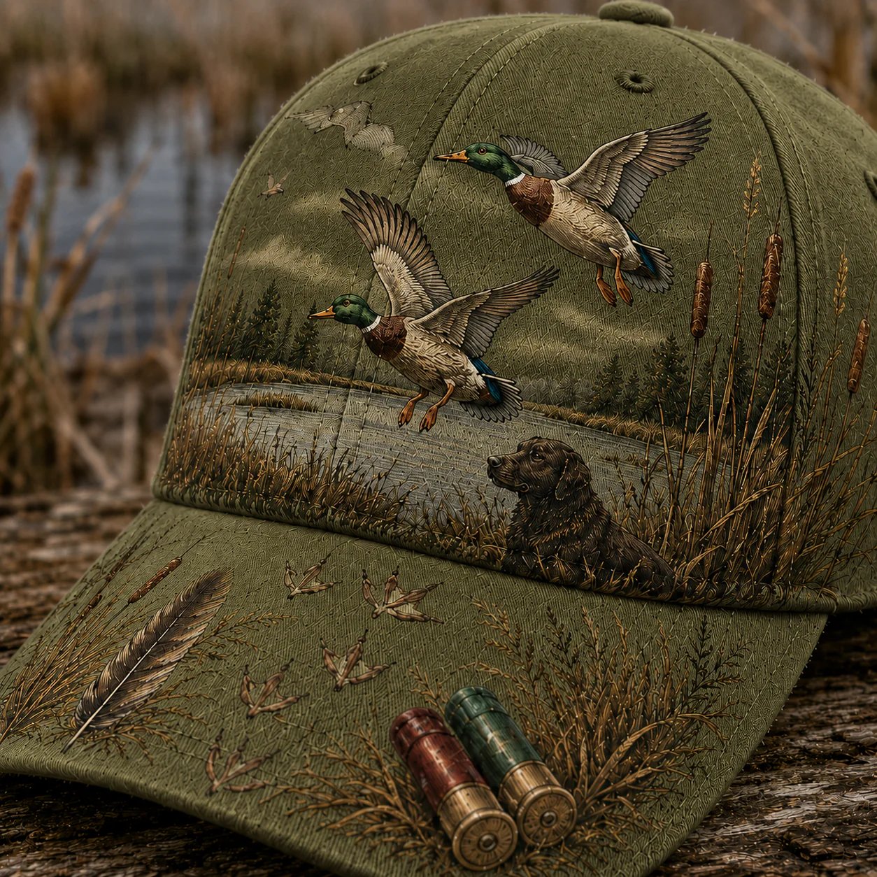 🌾🦆 Cappellino Wild & Ready: Più di un Cappellino, Un Tributo alla Passione per la Caccia all'Anatra!