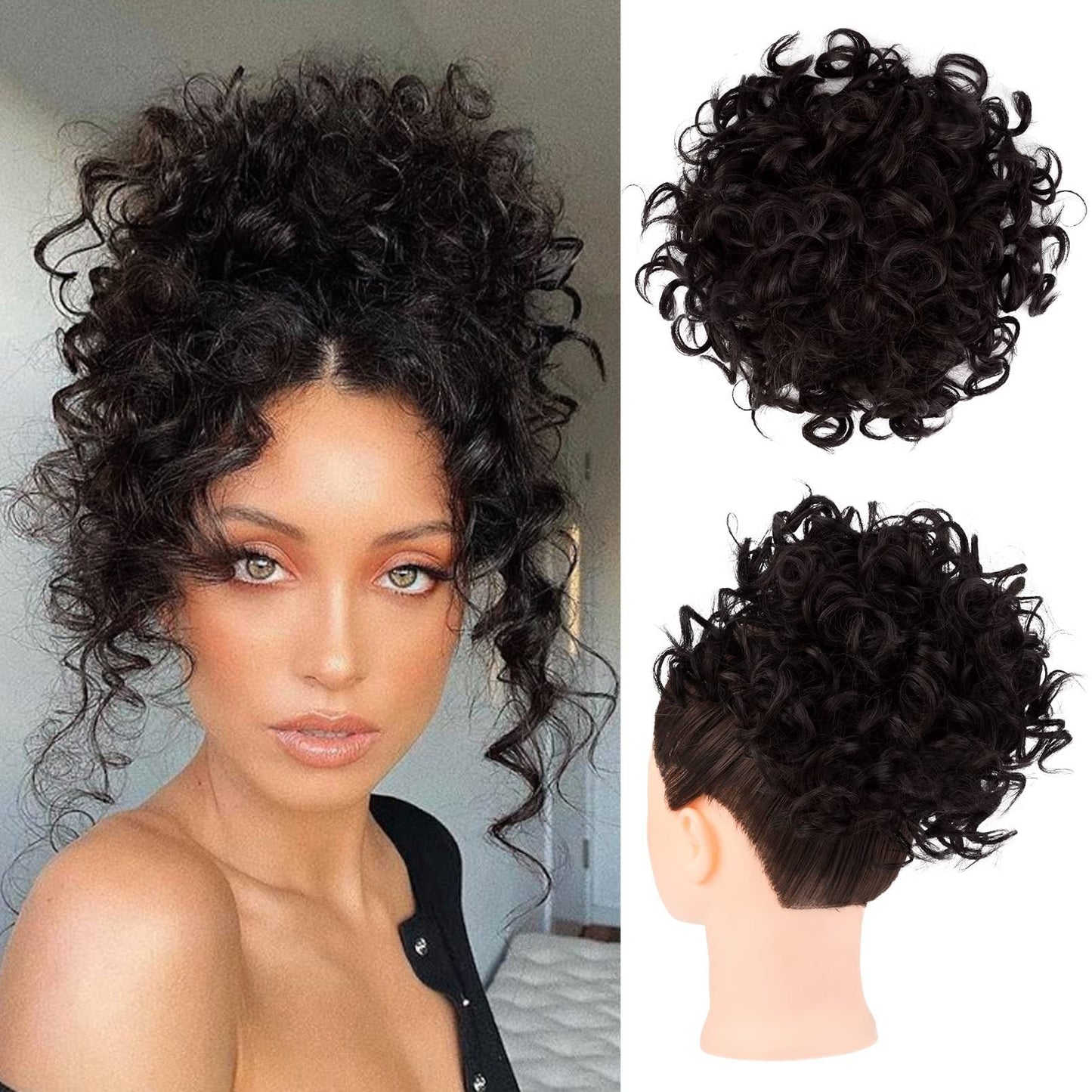 ✨Chignon morbido, corto e riccio con elastico
