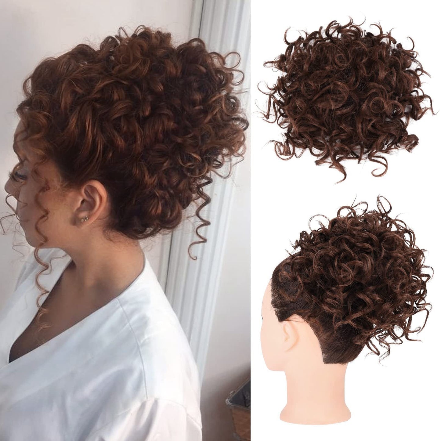 ✨Chignon morbido, corto e riccio con elastico