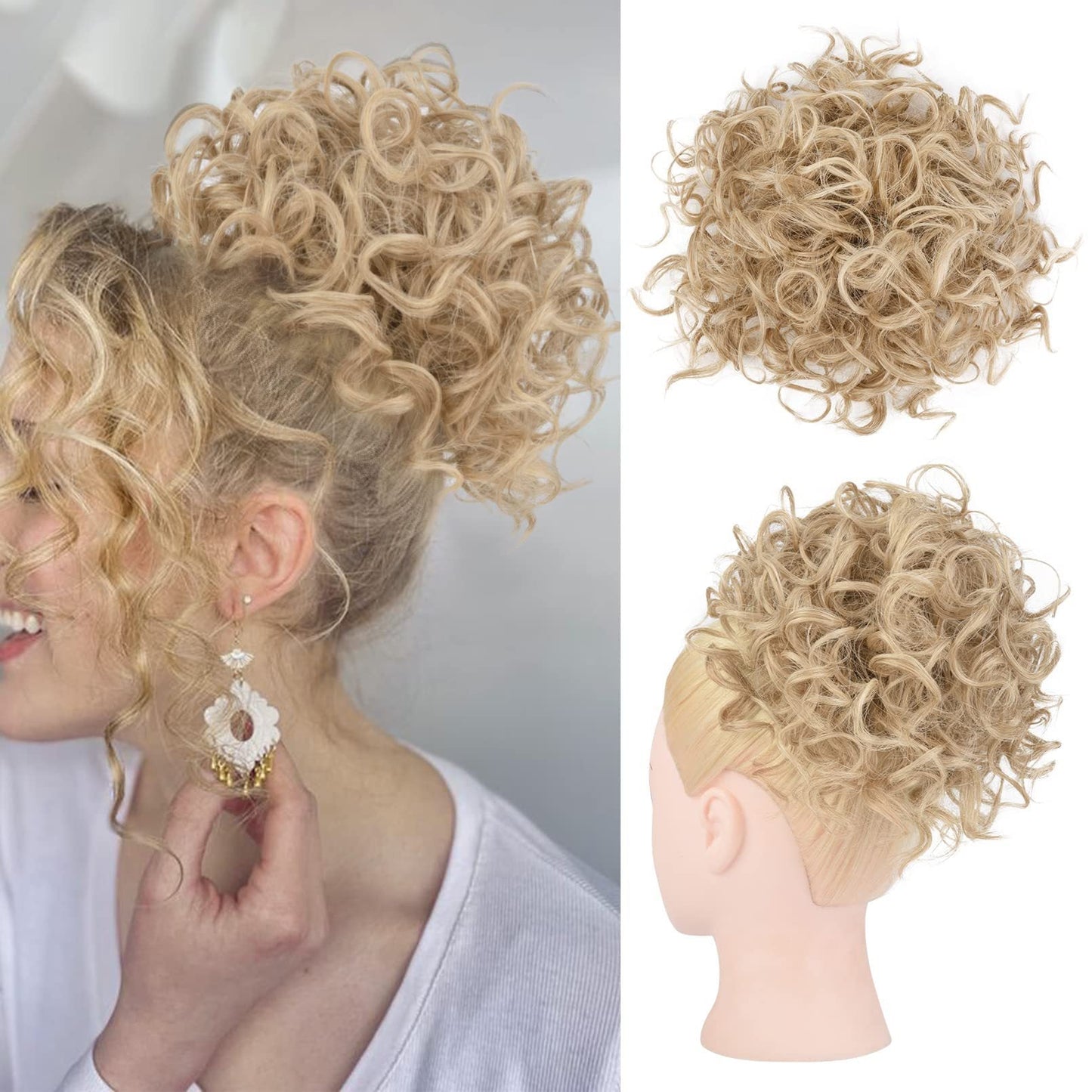 ✨Chignon morbido, corto e riccio con elastico