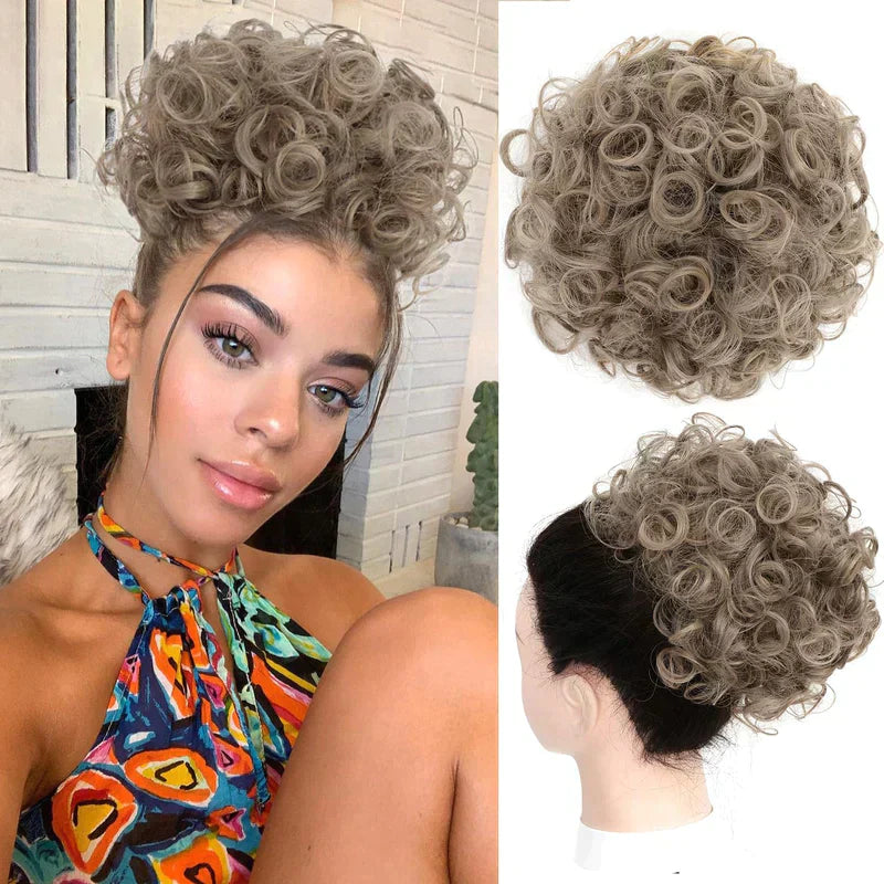 ✨Chignon morbido, corto e riccio con elastico