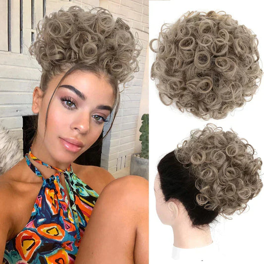 ✨Chignon morbido, corto e riccio con elastico