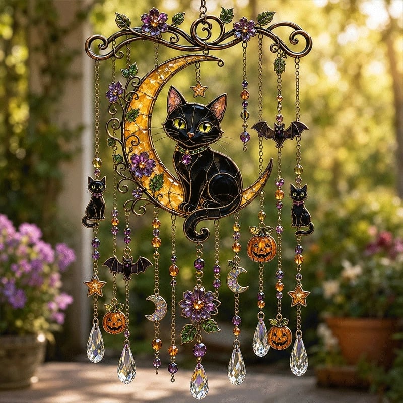 🎃Diffondi una luce arcobaleno con i campanelli a vento gotici di Halloween! 🎃✨
