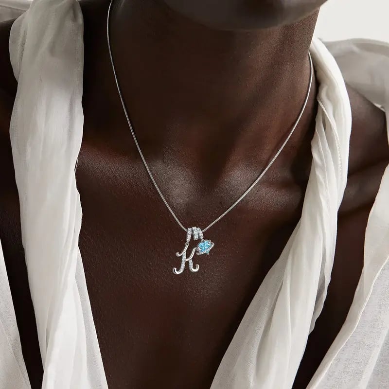 💖Sconto illimitato del 50%✨Collana con ciondolo a tre strati con lettere dalla A alla Z