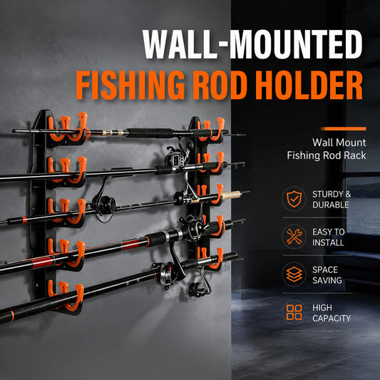 🎣 Portacanne da Pesca da Parete — Garage Ordinato, Canne Sempre Pronte! ✨📦