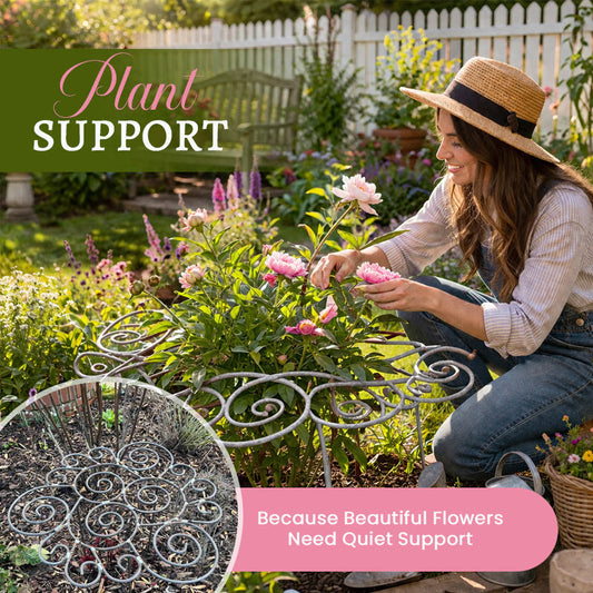 🌱SALDI DI PRIMAVERA 50%🌱 Supporto per piante in ferro pesante per fiori 🌸 I tuoi fiori si ergono maestosi e silenziosi