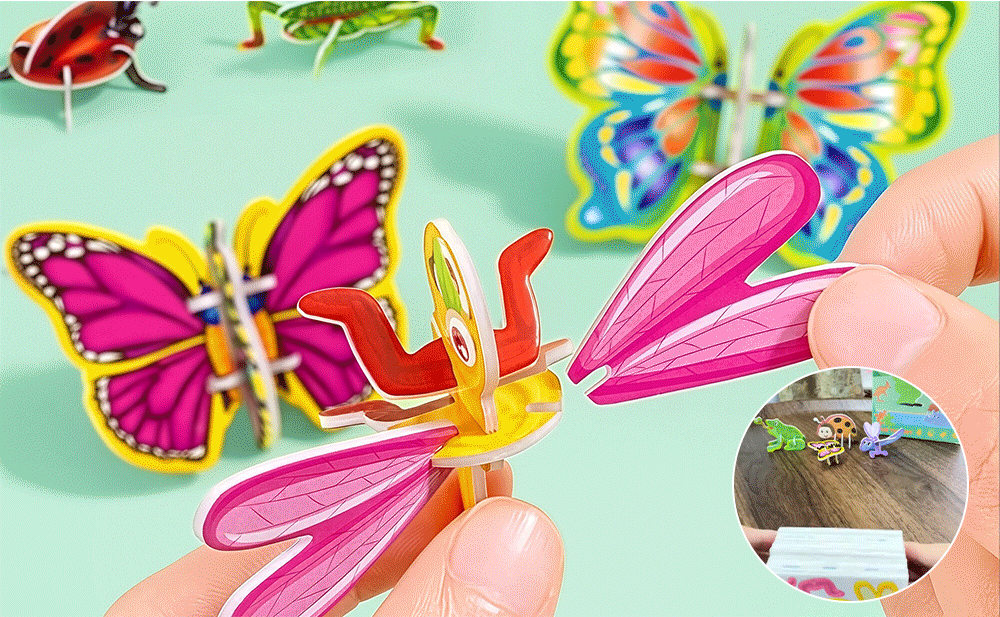 🦋 Esplora la natura con i puzzle 3D! 🐞✨