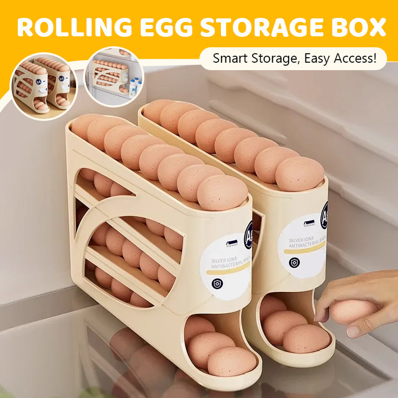 🥚Organizzatore per uova rotolante – Salvaspazio per frigorifero (30 uova) 🥚✨