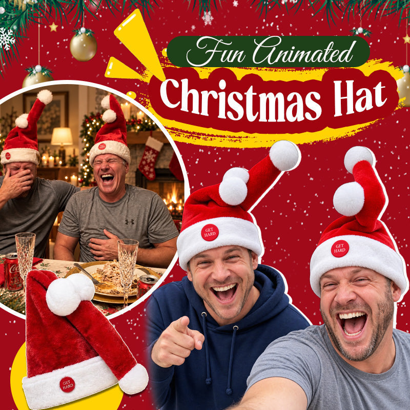 🎅😂 Cappello di Babbo Natale mobile divertente--premi e guardalo muoversi