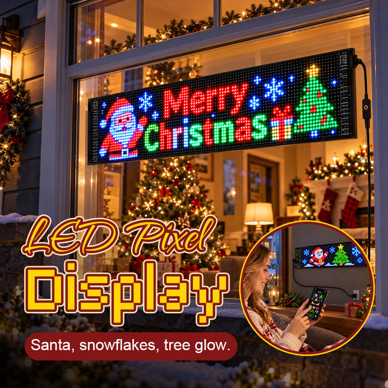 🎅 Display LED animato per auto – Porta lo spirito natalizio anche in viaggio