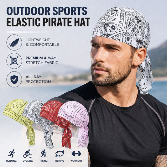 OFFERTA 1+1 GRATIS! 🎁 Domina la strada, dimentica il sudore. 🚴‍♂️💨 Cappello da pirata elasticizzato per sport all'aria aperta