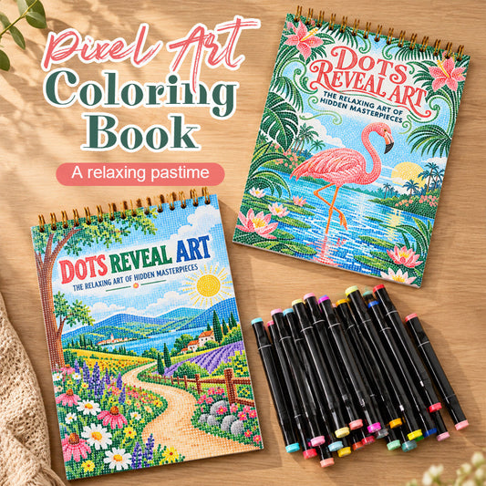 🎨 Libro da colorare Dot Art con lettere — 30 immagini nascoste, non serve saper disegnare, relax senza schermi