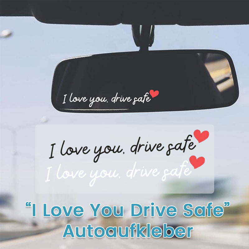 💖“I Love You Drive Safe“ adesivi a specchio