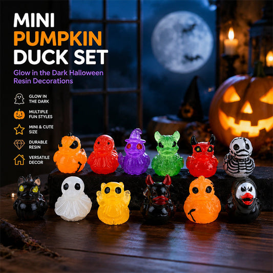 🎃🐤 Mini paperelle in resina per Halloween – 12 motivi spaventosi
