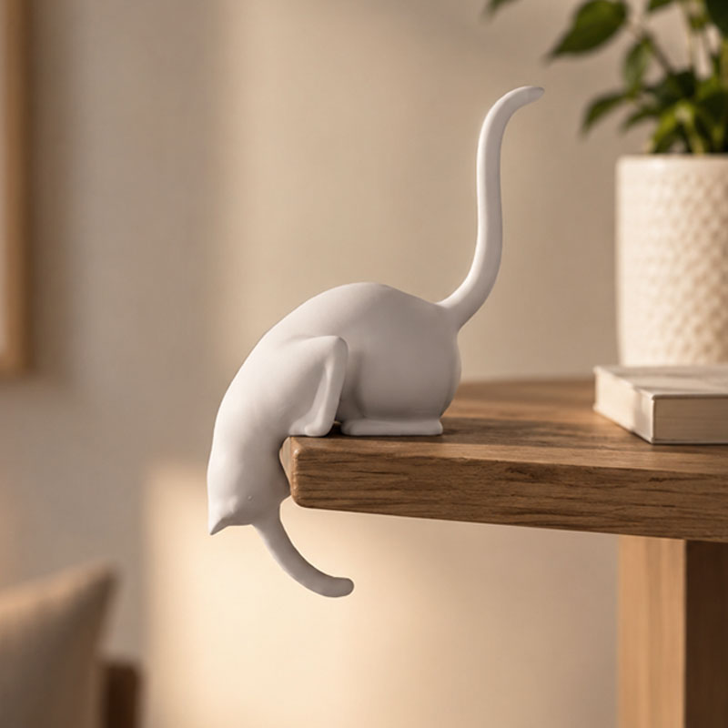 🐈Gancio da Mensola a Forma di Gatto – Pratico, Elegante e Senza Forare il Muro! 🐾✨