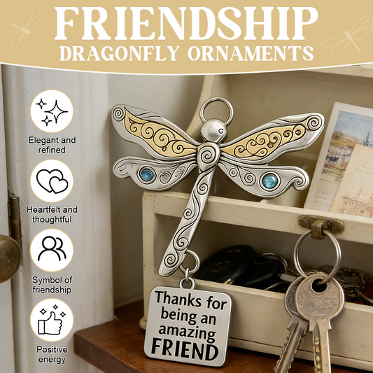 ❤️ Ciondolo dell'amicizia con libellula e una citazione commovente -🌟 Un regalo perfetto per un'amic