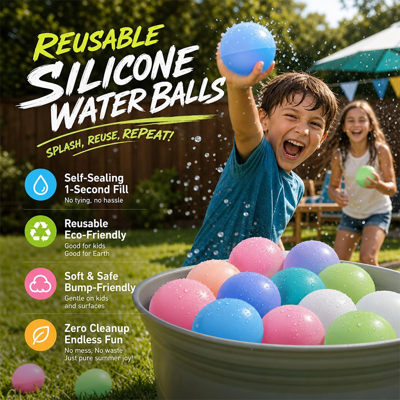 💦🎈 Reusable Self-Sealing Water Balloons