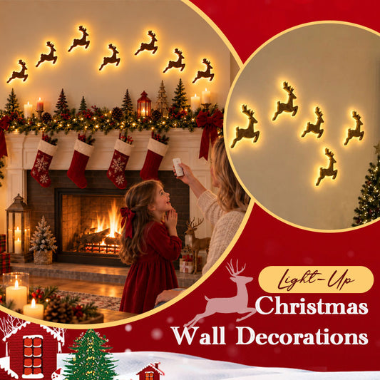🦌✨ Decorazioni murali LED a forma di renna — illumina le tue pareti e il tuo Natale