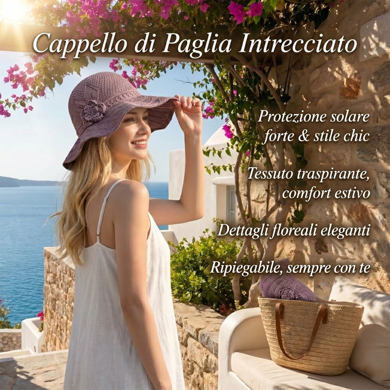 ✨Un connubio di stile e traspirabilità--🌸Cappello da pescatore traforato con motivi floreali