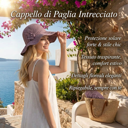 ✨Un connubio di stile e traspirabilità--🌸Cappello da pescatore traforato con motivi floreali
