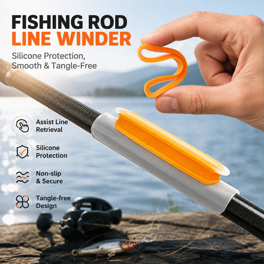 🎣 Ferma-lenza in silicone rimovibile: conservazione senza grovigli e trasporto facile per ogni pescatore! ✨🐟