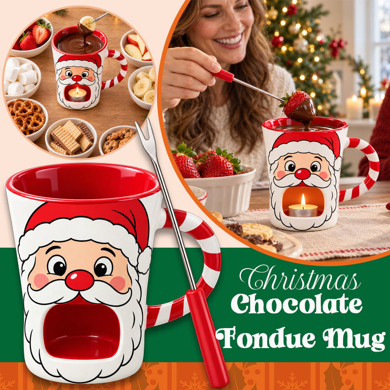 🎄🍫 Tazza per fonduta di cioccolato natalizia--sciogli, intingi e condividi la dolcezza del Natale