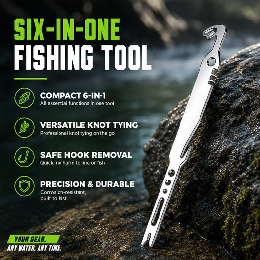 🎣Attrezzo multifunzione 6 in 1 per annodare e rimuovere ami da pesca
